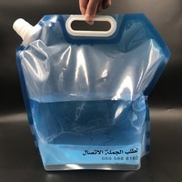 5L Gallon Sac De Boisson En Plastique Réutilisable Pliant Sac À Eau Liquide Poche Alimentaire Sacs En Plastique Stand up Pochettes Extérieures pour La Bière