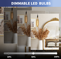 Ampoule LED vintage à filament doré ambre TT80, alimentée en courant alternatif, filament en spirale T24, E26 E27, lumières décoratives en verre pour Noël
