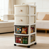 Chariot de rangement ShenYu S pour collations, style tiroir, chariot de rangement pour produits pour bébés avec roues universelles