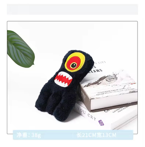 Monster-Shaped Chewable <b>Squeaker</b> Molar Dog Plush <b>Toy</b> Bite-Resistant Puppy Teething Pet Supplies - Product Image 4