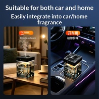 Diffuseur d'aromathérapie en verre cristal de type siège pour voiture et maison, parfum léger longue durée, atomisation lumineuse activée par capteur intelligent