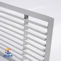 Moderno 90 °   Rejilla de Ventilación de Aire Acondicionado de Aleación de Aluminio Curvada, Fácil Instalación, Color Blanco Estándar
