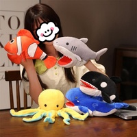 Jouets Marionnettes en Peluche Remplis de Coton PP Personnalisés OEM - Animaux Marins (Poisson Clown Poisson Tropical Pingouin Pieuvre)