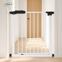 Barrière de sécurité murale extensible en métal Probebi SG017 pour bébés et animaux domestiques, blanche et noire, sûre et durable, pour escaliers