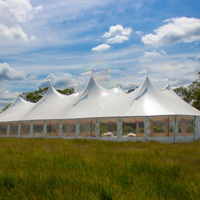 Tente de fête en aluminium imperméable 10x20 pieds 20x20 pieds pour événements en plein air Tente de mariage Fêtes Salons professionnels Tentes de chapiteau en PVC pour événements