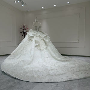 <span class=keywords><strong>Abito</strong></span> da <span class=keywords><strong>sposa</strong></span> Jancember XX51 di lusso con scollo a barca, nappe e maniche, stile impero - Product Image 3