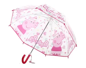 Parapluie professionnel pour enfants, en forme d'animaux fin, océan personnalisé, ouvert, sécurité 3D Eco, poignée J avec carte de nom, vente en gros