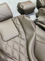 Housses de siège en cuir Nappa sur mesure, avant et arrière, cousues à la main, design protecteur pour Mercedes Classe S, style sport de luxe, compatibles