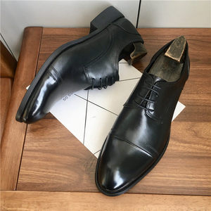 Zapatos de cuero de tres piezas con cordones, elegantes, formales, casuales, estilo británico, para hombre, para oficina y traje. - Product Image 2