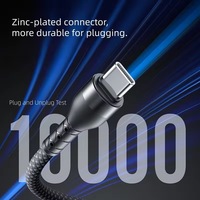 Kabel Data Pengisian Daya Super Cepat PD 100W USB-C ke Type-C Magnetik Dual-Head Type-C dengan Jalinan Nilon untuk Ponsel Tablet