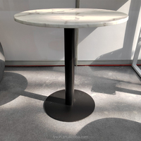 Table basse ronde extensible en marbre artificiel personnalisable avec un design simple pour les salles de réunion de discussion