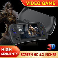 Console de Jeu Portable G28 Écran HD 4.3 Pouces Joystick 3D Linux 64 Go Rétro Classique Joueurs PS1 SFC Consoles de Jeu Vidéo Lecteur PSP