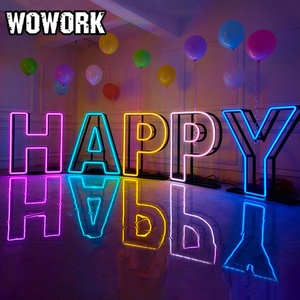 <span class=keywords><strong>2025</strong></span> wowork fushun <span class=keywords><strong>New</strong></span> LED RGBW app điều khiển <span class=keywords><strong>Neon</strong></span> marquee bé thư ánh sáng số điện tử dấu hiệu cho trang trí đám cưới - Product Image 1