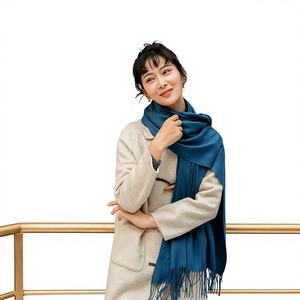 Pañuelo Musulmán <span class=keywords><strong>de</strong></span> Poliéster, 250 Quilates <span class=keywords><strong>de</strong></span> Color, Toalla Larga y Gruesa, Chal <span class=keywords><strong>de</strong></span> Verano con Borlas para Mujer, Diseño Sólido - Product Image 1