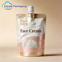 Sachets d'emballage liquide 30g 50g pour crème pour les mains, crème pour le visage, crème pour les yeux, emballage Doypack écologique biodégradable auto-scellant