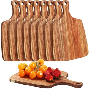 Planche à fromage en bois avec poignée, plateau de service durable pour fromage, viande, pain et pizza - Product Image 5