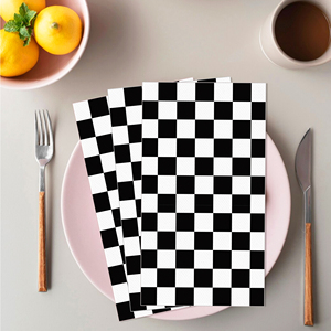 Huancai rô cờ khách Khăn ăn dùng một lần giấy ăn tối Khăn ăn phòng tắm khăn tay cho sinh nhật Racing Car Nguồn cung cấp bên - Product Image 6