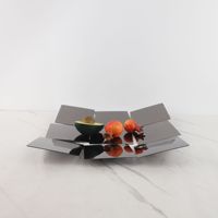 Plateau à fruits métallique européen à 9 compartiments, bol de rangement décoratif, plat de service, ornement pour salon, table à manger, pièce témoin