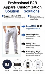 Pantaloni Jogger da <span class=keywords><strong>Uomo</strong></span> Personalizzati Estivi All'Ingrosso in Cotone <span class=keywords><strong>Lino</strong></span> Tinta Unita Casual con Vita Elastica - Product Image 2