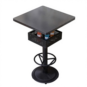 Tables de bar de style antique, rectangulaires, pour restaurants musicaux, panneaux en PVC ignifuges, 3-4 personnes, sur mesure - Product Image 1