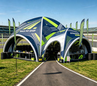 Tente gonflable imprimée en couleur 3x3m, chapiteau publicitaire hermétique avec logo pour promotion de marque sponsor