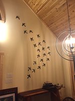 Haitianische recycelte Metall trommel Wandbehang Kunst Set von 5 kleinen Vögeln fliegende Natur inspiriert