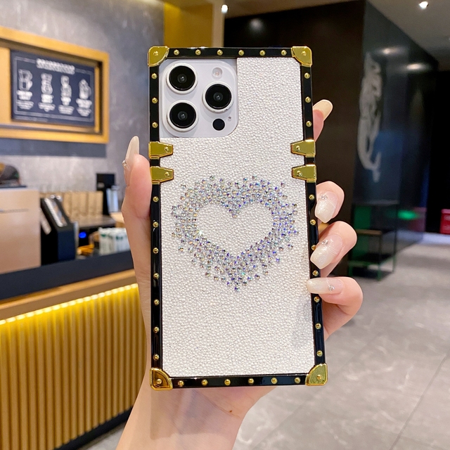 Luxury for Glitter Diamond Love Case for iPhone 16 15 14 13 12 11 Pro Max XSmax Electroplated X Butterfly Shockproof 7 PC