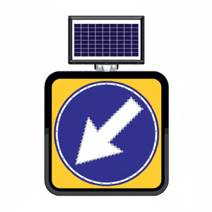 Señal de Tráfico Reflectante con Energía Solar de 60 x 60 cm, Flecha Direccional de 'Vaya a la Izquierda' para Uso en Carreteras - Product Image 2