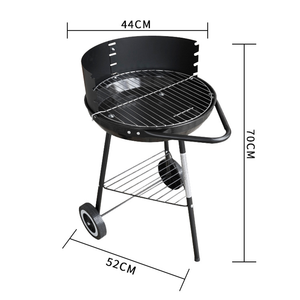Nhà máy trực tiếp ngoài trời than BBQ nướng BBQ than nướng với bánh xe cho gia đình sử dụng cắm trại - Product Image 4