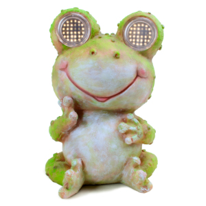 Novo design patenteado 360 ° girando LED olhos com realista efeito piscando resina solar sapo luz decorativa jardim luzes solares - Product Image 5