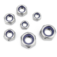 Écrou hexagonal anti-vol en acier inoxydable galvanisé DIN 985 Écrous hexagonaux à insertion en nylon