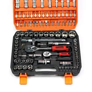 Socket And Bit Set 108pcs Professional Screwdriver Bits Socket Wrench Set For Vehicle Repairing