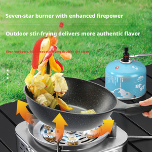 Réchaud à gaz portable à sept flammes en acier inoxydable, haute puissance, brûleur à cassette au butane, cuisinière de camping en plein air - Product Image 2