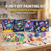 Perlengkapan Lukis Plester Buah DIY untuk Anak 7 Cetakan Magnet Kulkas Set Seni dan Kerajinan Edukatif Grafiti Kreatif Akrilik Hadiah
