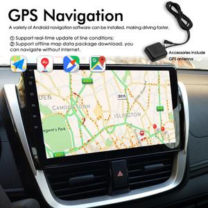 Autoradio stéréo Android 13 avec CarPlay et commande vocale IA 8+128 Go pour Toyota Vios 2013-2017 Yaris SE, navigation GPS, lecteur multimédia vidéo - Product Image 4