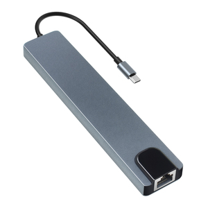 Hub Type C 8 en 1 Adaptateur Type C <span class=keywords><strong>USB</strong></span> 3.1 Hub <span class=keywords><strong>USB</strong></span> 3.0 Hub <span class=keywords><strong>HDMI</strong></span> RJ45 Ethernet <span class=keywords><strong>Micro</strong></span> SDTF Adaptateur OTG pour PC et Ordinateurs Portables Type C - Product Image 2