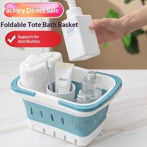 <span class=keywords><strong>Panier</strong></span> à linge pliable mural avec poignée pour salle de bain, idéal pour le rangement des vêtements sales – Vente en gros, produit phare - Product Image 2