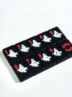 En stock : Ensemble de Mahjong américain moderne sur le thème d'Halloween, 160 pièces en acrylique avec motif fantôme pour jeux de société, avec vidéo réelle