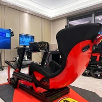 Cockpit de simulation de course automobile TFA-4080F en profilé aluminium avec support pour un seul moniteur, simulation de conduite F1