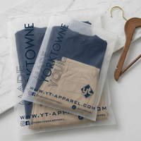 Sac en plastique écologique personnalisé avec votre propre logo, imperméable, refermable, sac à fermeture éclair pour vêtements