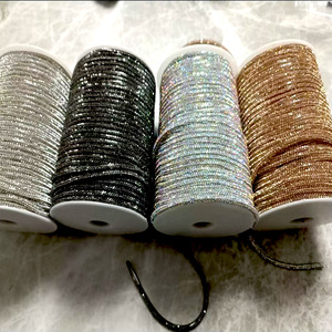 Corda di Strass in Cristallo da 3,5mm-3,8mm, Rotolo da 50 Metri, Direttamente dalla Fabbrica, per Felpe e Scarpe - Product Image 4