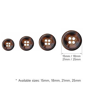 Botones de plástico de resina <span class=keywords><strong>TROYA</strong></span> de 4 agujeros de alta calidad, diseño pulido moderno de color sólido personalizado ecológico para mujeres y hombres - Product Image 2