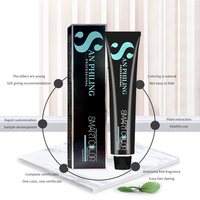 Vente en gros, crème professionnelle semi-permanente personnalisée pour teinture capillaire au henné blanc pour cheveux gris