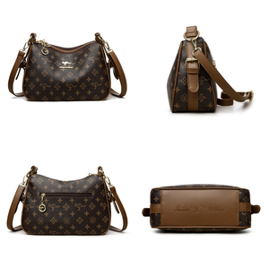 Sac bandoulière <span class=keywords><strong>en</strong></span> <span class=keywords><strong>cuir</strong></span> PU imperméable, sac messager vintage de haute qualité, sac à bandoulière de luxe pour femmes, style tendance et pratique - Product Image 3