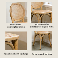 Chaises en bois au design moderne avec dossier en rotin marron et assise en plastique/bois pour événements, banquets, mariages et hôtels - Vente en gros