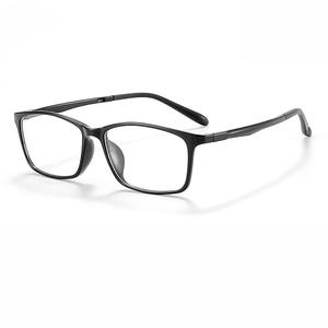 Montures de lunettes rectangulaires pour hommes Danyang 3305, légères, en plastique, monture complète, couleur noire, lunettes de prescription - Product Image 1