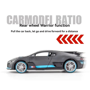 Bugati DIVO 1:24 Moulé Sous Pression Modèle De Voiture Ornement En Métal Décorer avec Son et Lumière Pullback Portes Ouvertes Jouets Pour Enfants - Product Image 5