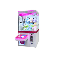 Nueva Máquina de Garra Grúa Comercial para una Sola Persona, Mini Máquina de Muñecos Rosa para el Hogar, Operada con Monedas, Acero Inoxidable, para Regalos