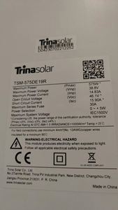 แผงโซลาร์เซลล์รับประกันประสิทธิภาพสูงสุด 585W 580W 575W 570W แผ่นหลังสีขาว ระดับ Tier 1 โมดูล Trina Solar พร้อมส่ง - Product Image 5