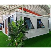 Maisons préfabriquées modulaires pliables en kit de conteneurs, 20ft, 40ft, 2 ou 3 chambres, économiques, mobiles, avec salon intégré